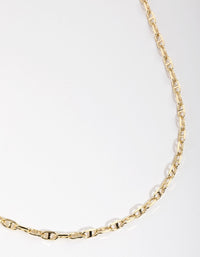 Gold Plated Mariner Chain Necklace - link has visual effect only