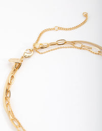 Gold Plated Disc Layered Necklace - link has visual effect only