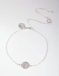 Silver Plated Starburst Disc Bracelet - link has visual effect only