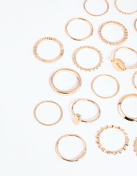 Gold Geometric Rings 24-Pack - link has visual effect only