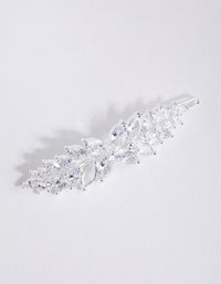 Silver Cubic Zirconia Multi Laurel Clip - link has visual effect only