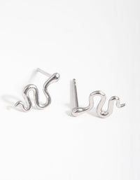 Surgical Steel Polished Snake Stud Earrings - link has visual effect only