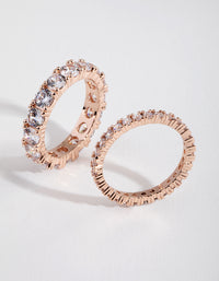 Rose Gold Double Band Set Ring - link has visual effect only