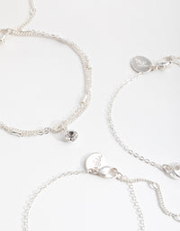 Silver Diamante & Faux Pearl 4-Pack Bracelets - link has visual effect only