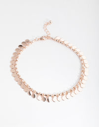 Rose Gold Jingle Circle Disc Anklet - link has visual effect only