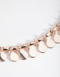 Rose Gold Jingle Circle Disc Anklet - link has visual effect only