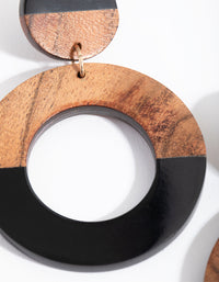 Acrylic & Wood Drop Earrings - link has visual effect only