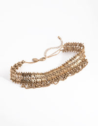 Antique Gold Mesh Chain Choker - link has visual effect only