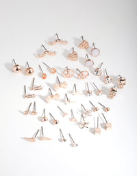 Rose Gold Mismatch Bowtie 20-Pack Earring - link has visual effect only