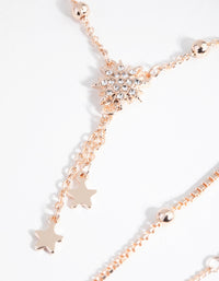 Rose Gold Celestial Drop Bracelet 4-Pack - link has visual effect only