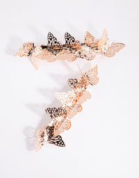 Rose Gold Butterfly Bar Clip Set - link has visual effect only