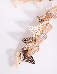 Rose Gold Butterfly Bar Clip Set - link has visual effect only