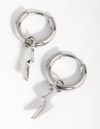 Titanium Lightning Huggie Earrings - link has visual effect only