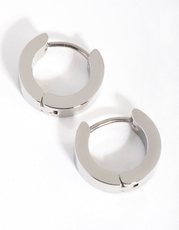 Titanium Wide Huggie Earrings