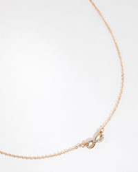 Gold Diamante Infinity Necklace - link has visual effect only