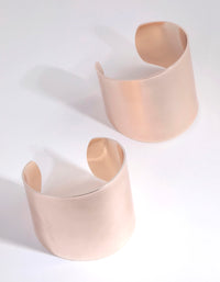 Rose Gold Thick Double Cuff Bracelet - link has visual effect only