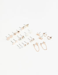 Rose Gold Sweetheart Stud Earring 12-Pack - link has visual effect only