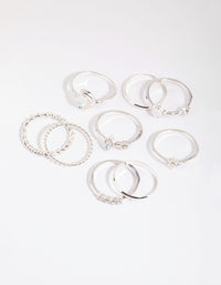 Silver Moonstone Mixed Ring 8-Pack - link has visual effect only