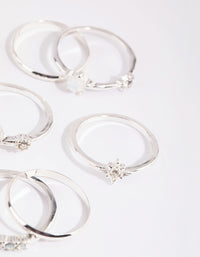 Silver Moonstone Mixed Ring 8-Pack - link has visual effect only