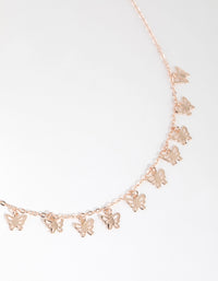 Rose Gold Cut Out Butterfly Necklace - link has visual effect only