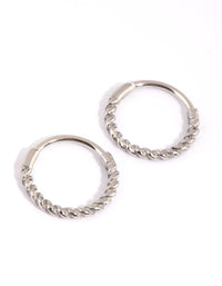 Surgical Steel Twist 8mm Sleeper Earrings - link has visual effect only