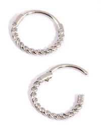 Surgical Steel Twist 8mm Sleeper Earrings - link has visual effect only