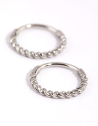 Surgical Steel Twist 8mm Sleeper Earrings - link has visual effect only