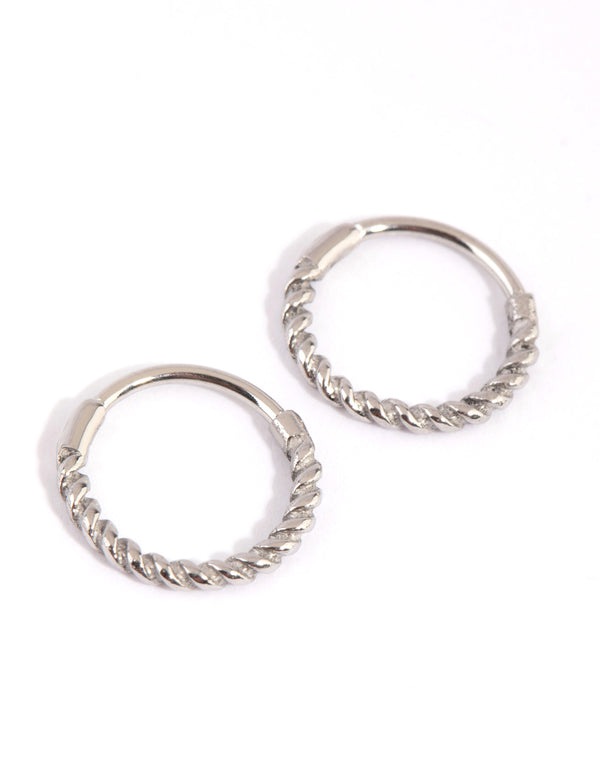 Surgical Steel Twist 8mm Sleeper Earrings