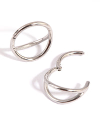 Surgical Steel Double Row Sleeper Earrings - link has visual effect only