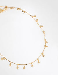 Gold Plated Disc Drop Necklace - link has visual effect only