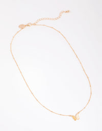 Gold Ball & Chain Butterfly Necklace - link has visual effect only