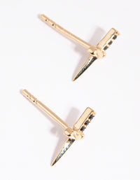 Gold Plated Sterling Silver Dagger Stud Earrings - link has visual effect only