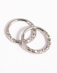 Surgical Steel Pave Hoop Earrings - link has visual effect only