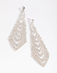 Silver Cup Chain Drop Earrings - link has visual effect only