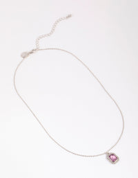 Silver Diamante Radiant Pendant Necklace - link has visual effect only