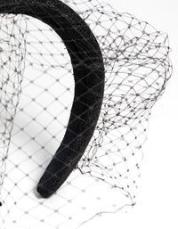 Black Mesh Veil Alice Band - link has visual effect only