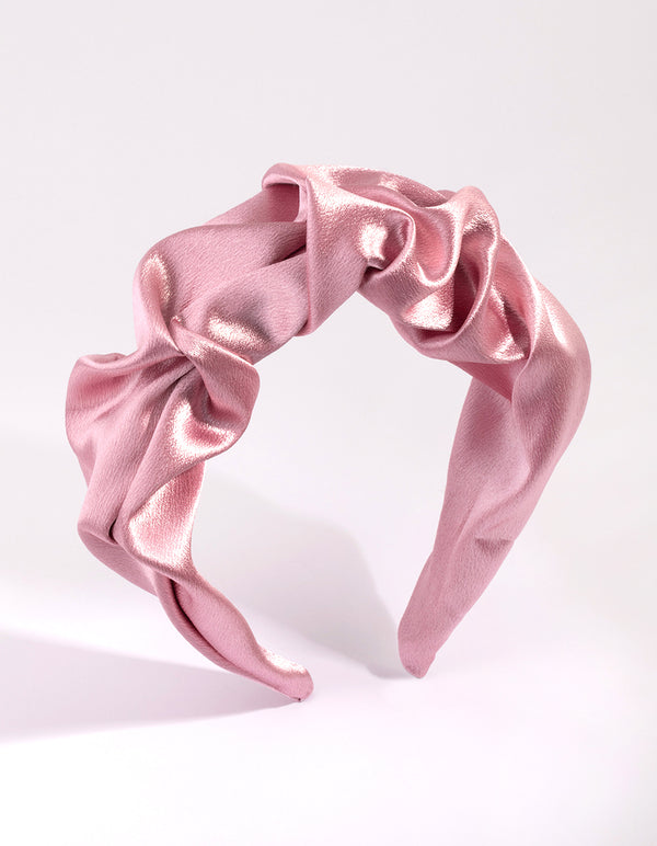 Pink Ruched Detail Alice Band