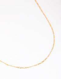 Gold Plated Medium Figaro Necklace - link has visual effect only