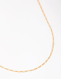 Gold Plated Short Figaro Necklace - link has visual effect only