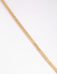 Gold Plated Long Box Chain Necklace - link has visual effect only