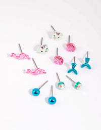 Kids Mermaid Stud Earring 6-Pack - link has visual effect only