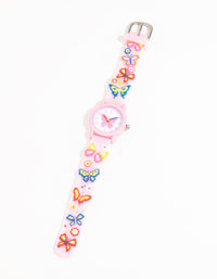 Kids Pink Butterfly Watch - link has visual effect only