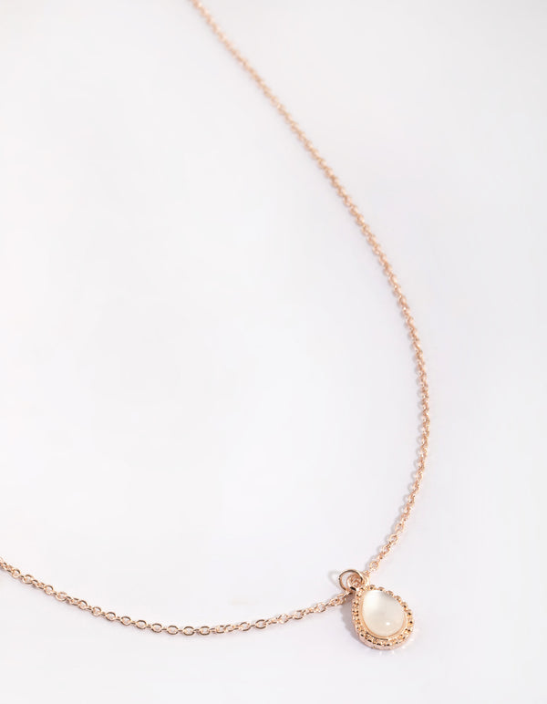 Rose Gold Teardrop Necklace