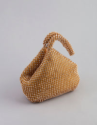 Gold Diamante Triangular Purse - link has visual effect only