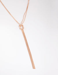 Rose Gold Snake Chain Knot Necklace - link has visual effect only