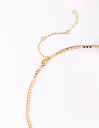 Gold Plated Lariat Necklace Set - link has visual effect only