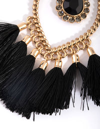 Antique Gold Tassel Drop Earrings - link has visual effect only