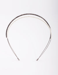 Gold Pearl & Diamante Headband - link has visual effect only