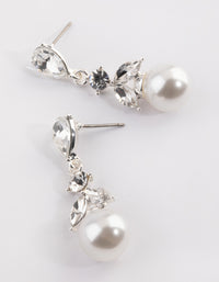 Silver Pearl Drop Earrings - link has visual effect only