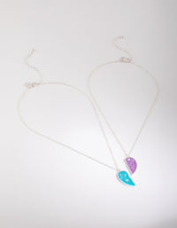 Kids Sister Heart Necklace Set - link has visual effect only